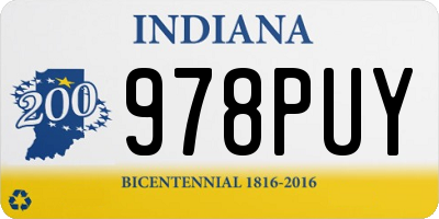 IN license plate 978PUY