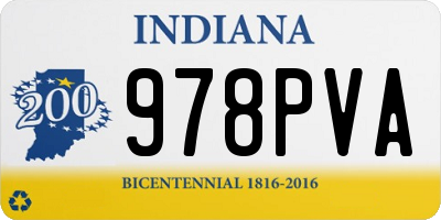IN license plate 978PVA