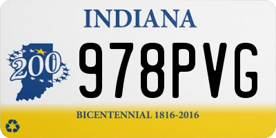 IN license plate 978PVG