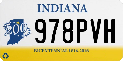 IN license plate 978PVH