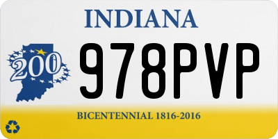 IN license plate 978PVP