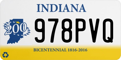 IN license plate 978PVQ