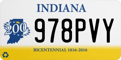IN license plate 978PVY