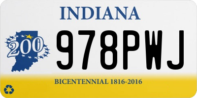 IN license plate 978PWJ