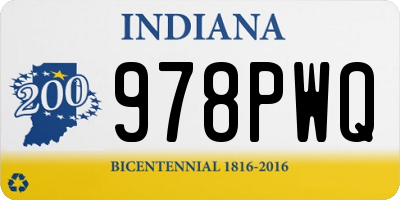 IN license plate 978PWQ