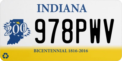 IN license plate 978PWV
