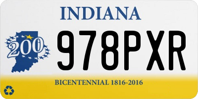 IN license plate 978PXR