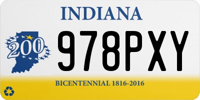 IN license plate 978PXY
