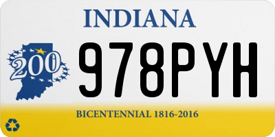 IN license plate 978PYH