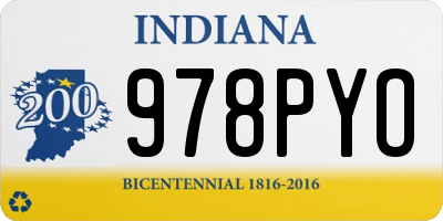 IN license plate 978PYO