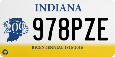 IN license plate 978PZE