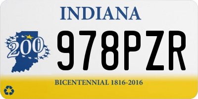 IN license plate 978PZR