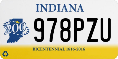 IN license plate 978PZU