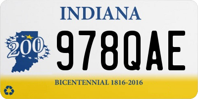 IN license plate 978QAE