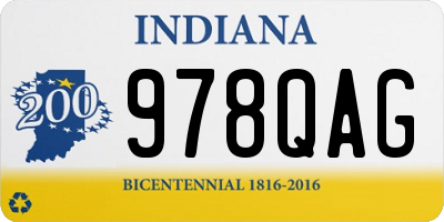 IN license plate 978QAG