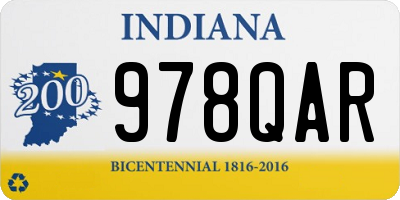 IN license plate 978QAR
