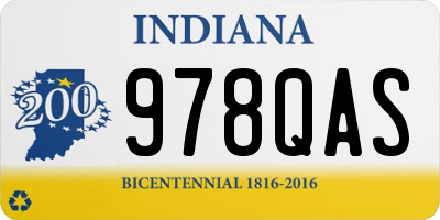 IN license plate 978QAS