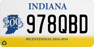 IN license plate 978QBD