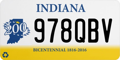 IN license plate 978QBV