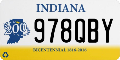 IN license plate 978QBY