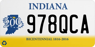 IN license plate 978QCA
