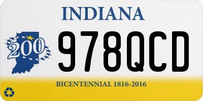 IN license plate 978QCD