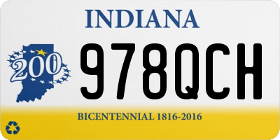 IN license plate 978QCH
