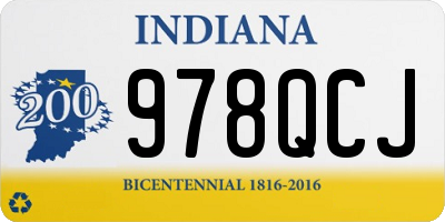 IN license plate 978QCJ