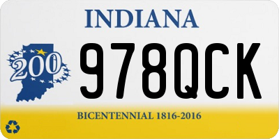 IN license plate 978QCK