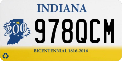 IN license plate 978QCM