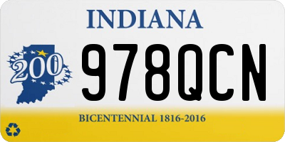 IN license plate 978QCN