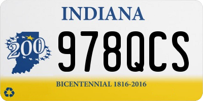 IN license plate 978QCS