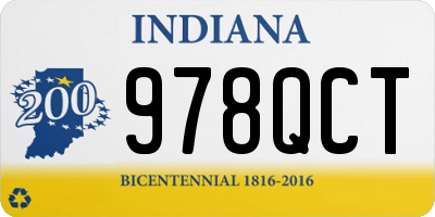 IN license plate 978QCT