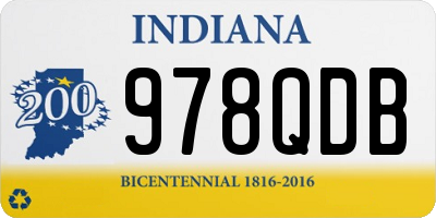 IN license plate 978QDB