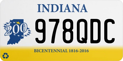 IN license plate 978QDC
