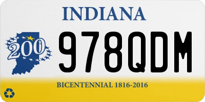 IN license plate 978QDM