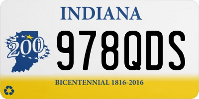 IN license plate 978QDS