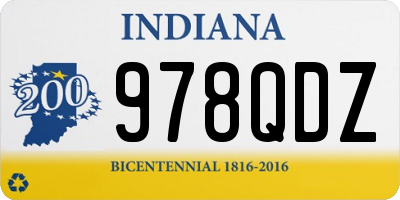 IN license plate 978QDZ