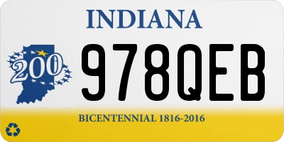IN license plate 978QEB