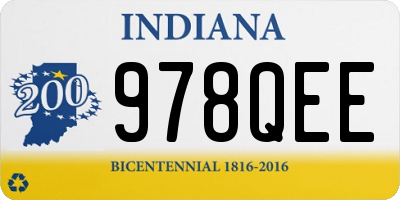 IN license plate 978QEE
