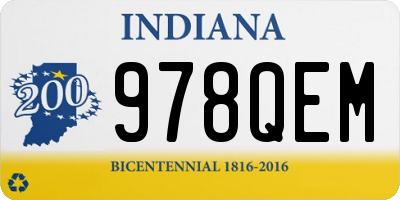 IN license plate 978QEM