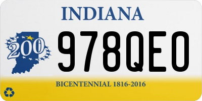 IN license plate 978QEO