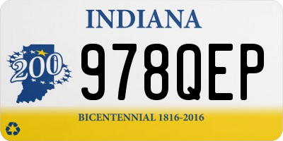 IN license plate 978QEP