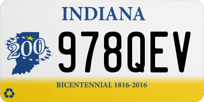 IN license plate 978QEV
