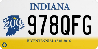 IN license plate 978QFG