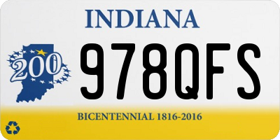 IN license plate 978QFS