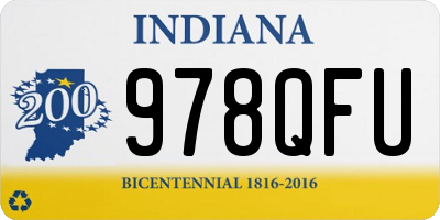 IN license plate 978QFU