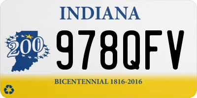 IN license plate 978QFV