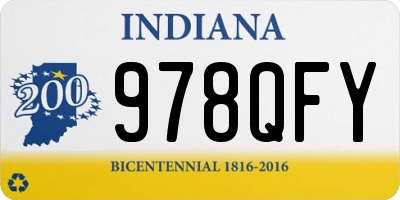 IN license plate 978QFY