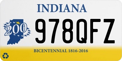 IN license plate 978QFZ